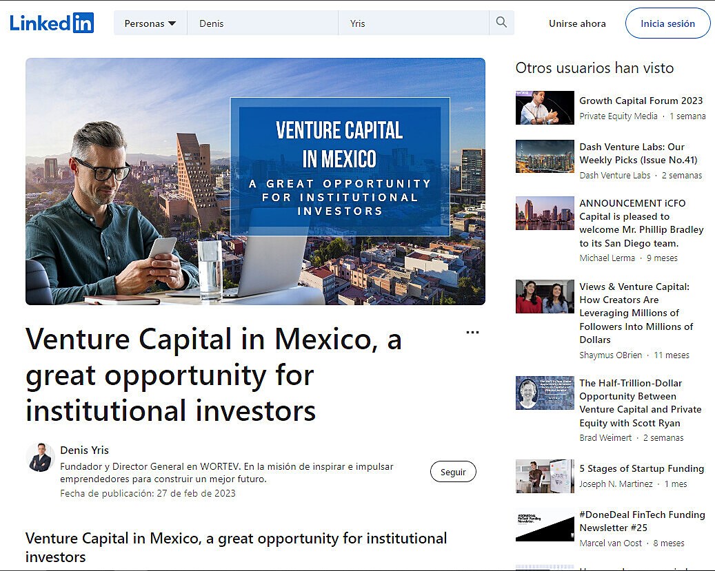 Venture Capital in Mexico, a great opportunity for institutional investors